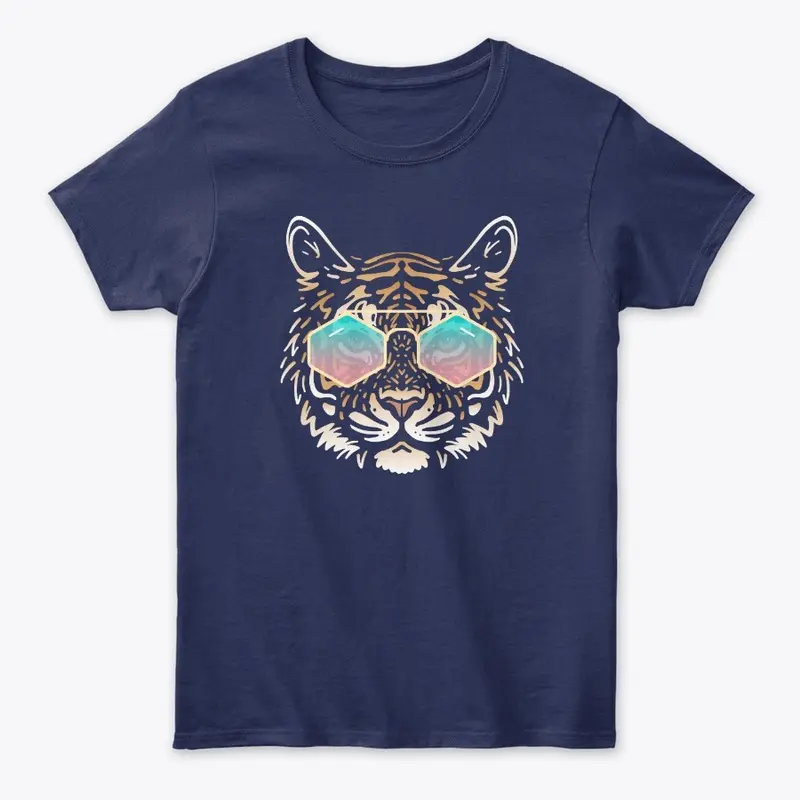 Cute Tiger in Sunglasses (Colored+sg10)